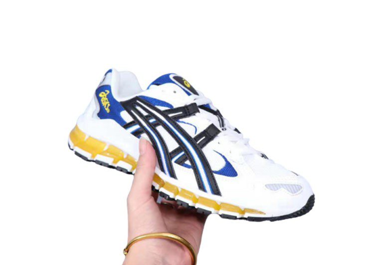 נעלי אסיקס-ASICS - GEL-KAYANO - White Blue Yellow – תמונה 3