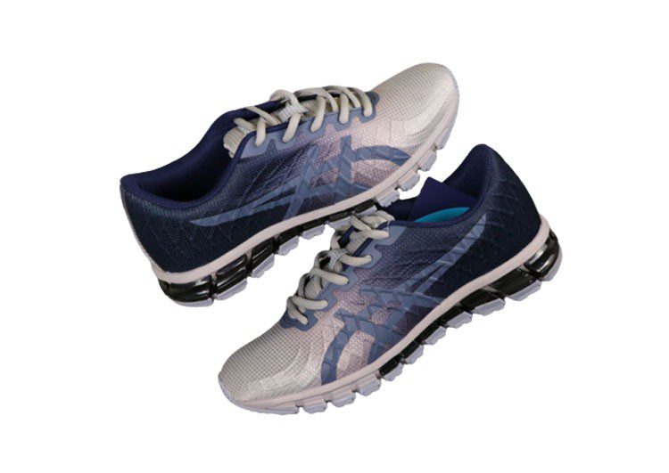 נעלי אסיקס-ASICS - Gray - Dark Blue – תמונה 4