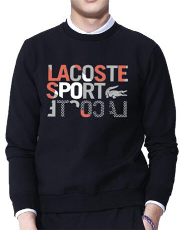 לקוסט-LACSOTE  SWETER MEN DESGIN- BLACK
