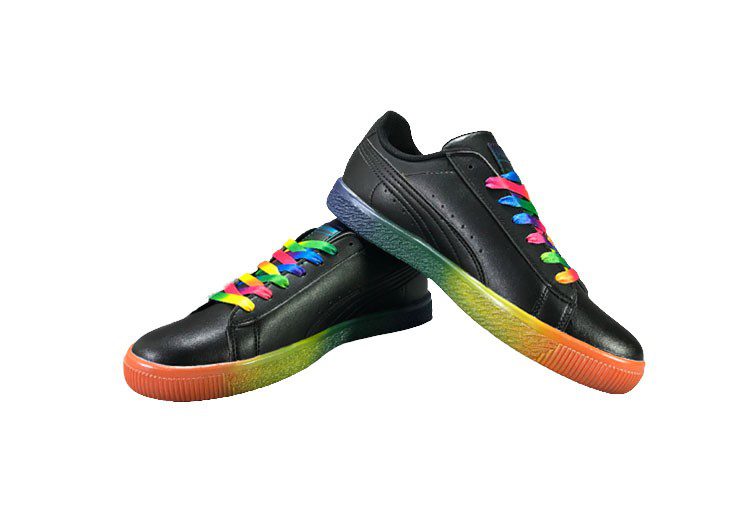 נעלי פומה-puma CLYDE PRIDE colorful casual sneakers-Black – תמונה 4