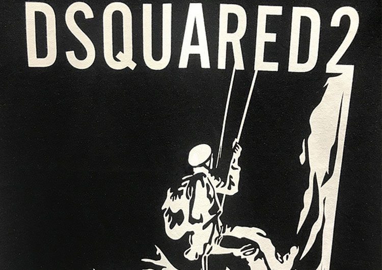 DSQUARED2 TSHIRT MEN SHORT - White Black Combo – תמונה 3