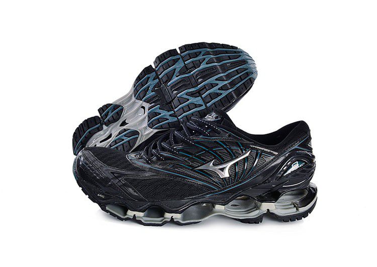 נעלי מיזונו-MIZUNO-Black & Smalt Blue – תמונה 7