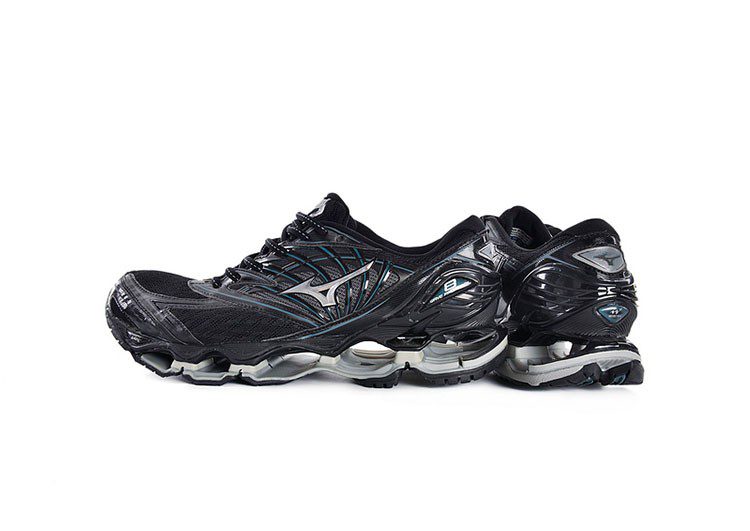 נעלי מיזונו-MIZUNO-Black & Smalt Blue – תמונה 3