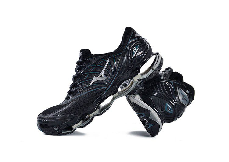 נעלי מיזונו-MIZUNO-Black & Smalt Blue – תמונה 4