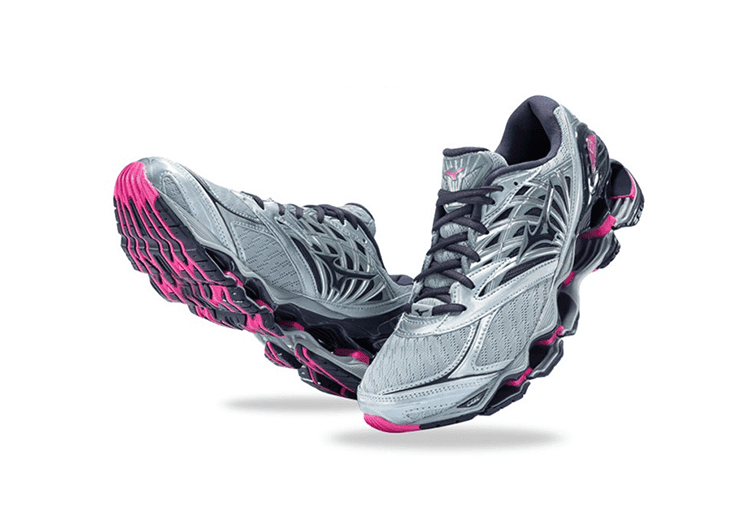 נעלי מיזונו-MIZUNO-Light Gray & Pink – תמונה 3