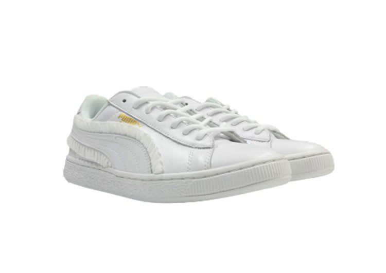 נעלי פומה-PUMA Basket Lace White Gold Label Casual Sneakers – תמונה 4