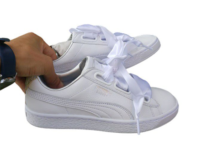 נעלי פומה- PUMA basket heart rihanna leather -Solitude – תמונה 4