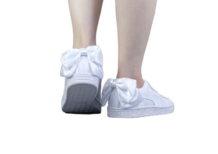 נעלי פומה- PUMA basket heart rihanna leather -Titan White – תמונה 13