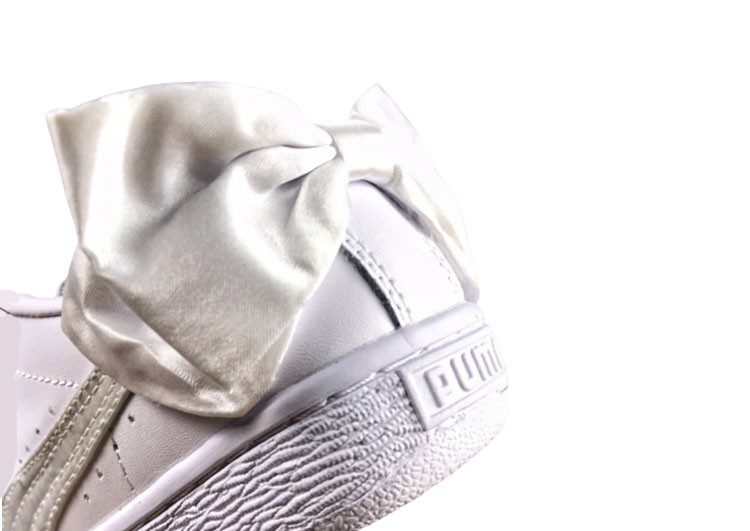 נעלי פומה- PUMA basket heart rihanna leather -Titan White – תמונה 8