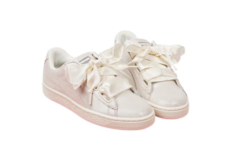נעלי פומה- PUMA basket heart rihanna leather -Vista White – תמונה 2