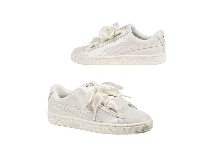 נעלי פומה- PUMA basket heart rihanna leather -Vista White – תמונה 6