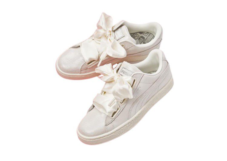 נעלי פומה- PUMA basket heart rihanna leather -Vista White – תמונה 3
