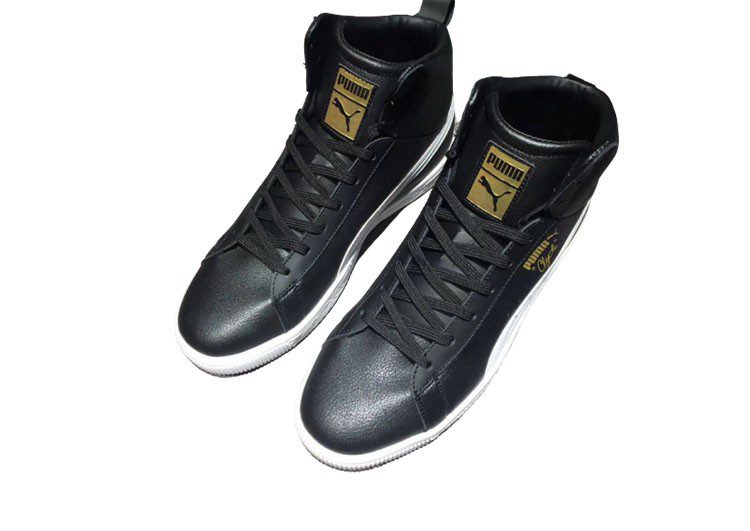 נעלי פומה- PUMA full leather high-top sneakers-Black – תמונה 3