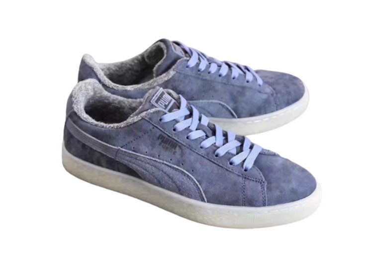 נעלי פומה-PUMA transparent crystal sole suede lining plush lace-up sneakers couple shoes-Light Slate Grey – תמונה 2