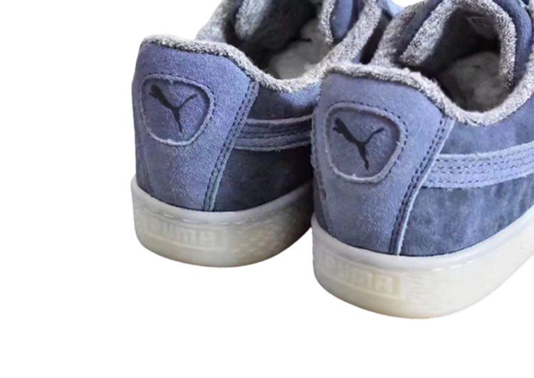 נעלי פומה-PUMA transparent crystal sole suede lining plush lace-up sneakers couple shoes-Light Slate Grey – תמונה 8