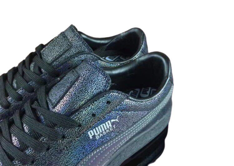 נעלי פומה-Puma basket classic splash ink blue -Black – תמונה 6