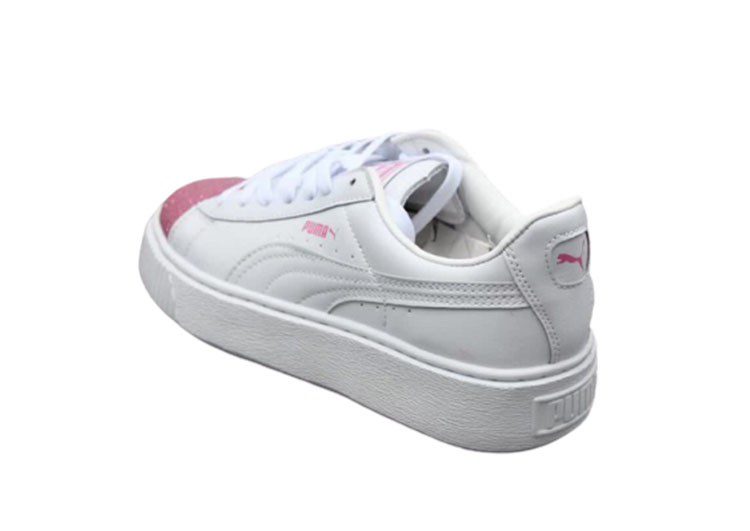 נעלי פומה- Puma platform shoes top pog leather gold head silver hesd frosted hesd flash drill bit-Link Water – תמונה 5