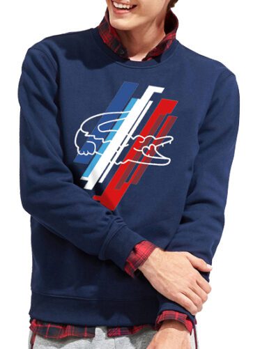 לקוסט-LACSOTE  SWETER MEN DESGIN- NAVY BLUE