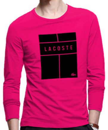 לקוסט-LACSOTE TSHIRT MEN LONG DESGIN - PINK