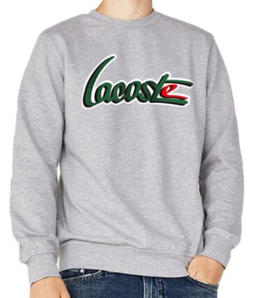 לקוסט-LACSOTE  SWETER MEN DESGIN- GRAY