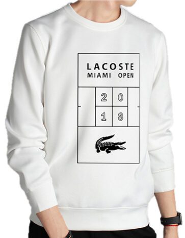 לקוסט-LACSOTE  SWETER MEN DESGIN- WHITE