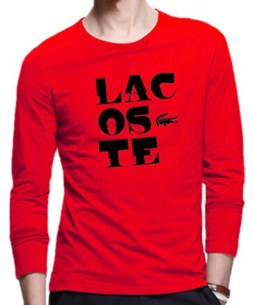 לקוסט-LACSOTE TSHIRT MEN LONG DESGIN - RED