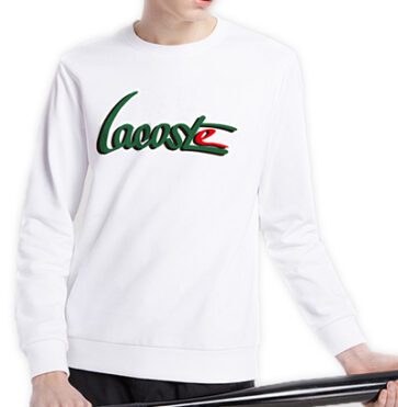 לקוסט-LACSOTE  SWETER MEN DESGIN- WHITE