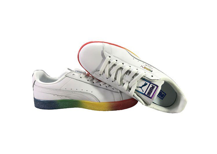 נעלי פומה-puma CLYDE PRIDE colorful casual sneakers-White – תמונה 6