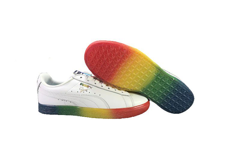 נעלי פומה-puma CLYDE PRIDE colorful casual sneakers-White – תמונה 9