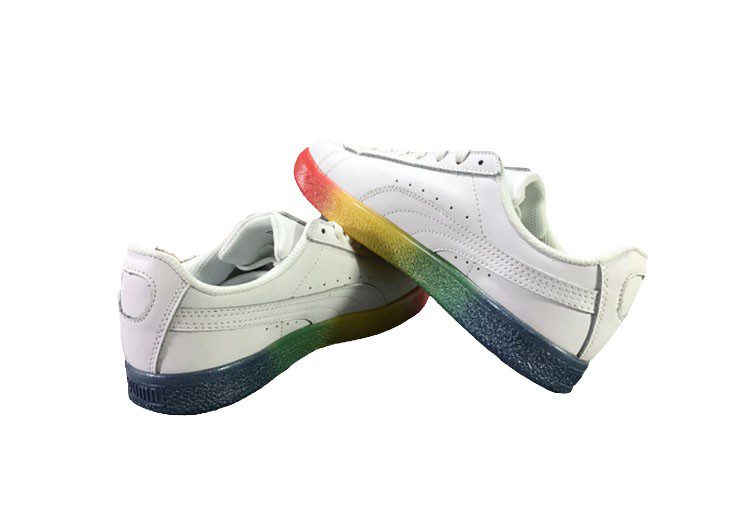 נעלי פומה-puma CLYDE PRIDE colorful casual sneakers-White – תמונה 7