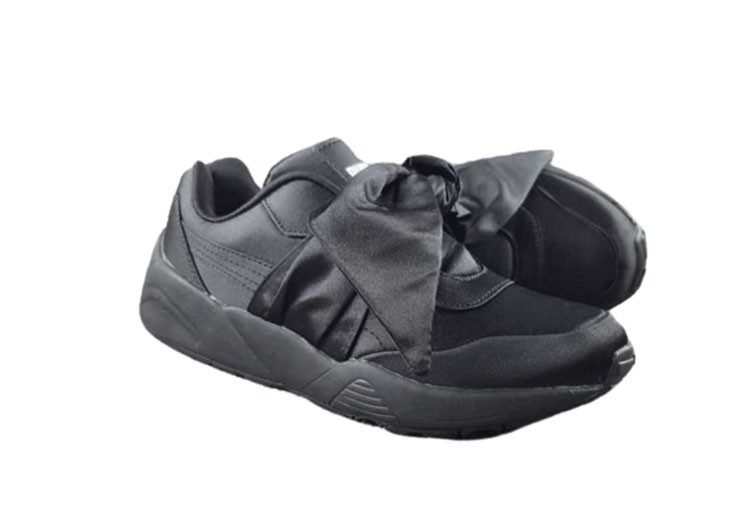 נעלי פומה- puma rihanna bow rubbon silk cherry blossom pink-Shuttle Grey – תמונה 2