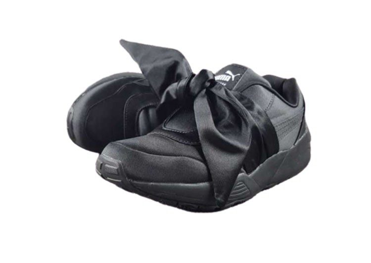 נעלי פומה- puma rihanna bow rubbon silk cherry blossom pink-Shuttle Grey – תמונה 3