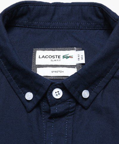 לקוסט-LACOSTE SHIRT MEN SHORT - NAVY BLUE – תמונה 4
