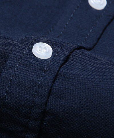 לקוסט-LACOSTE SHIRT MEN SHORT - NAVY BLUE – תמונה 8