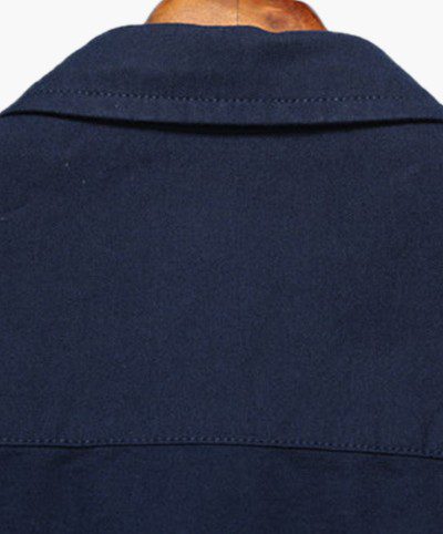 לקוסט-LACOSTE SHIRT MEN SHORT - NAVY BLUE – תמונה 9