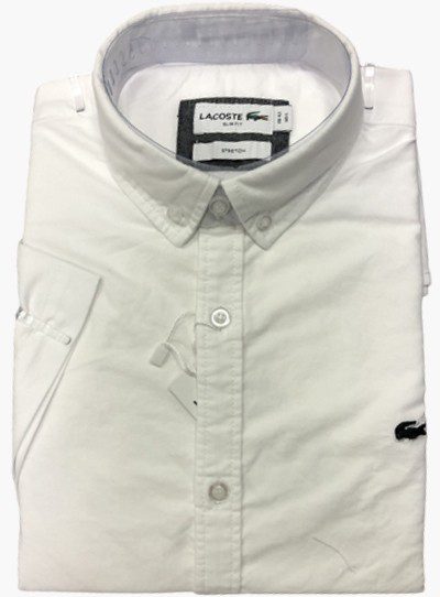 לקוסט-LACOSTE SHIRT MEN SHORT - WHITE – תמונה 5