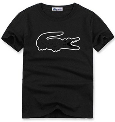 לקוסט-LACSOTE TSHIRT DESGIN MEN SHORT - Black