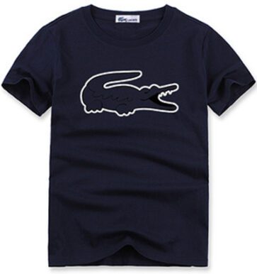 לקוסט-LACSOTE TSHIRT DESGIN MEN SHORT - Navy Blue