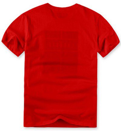 לקוסט-LACSOTE TSHIRT DESGIN MEN SHORT - Red – תמונה 2