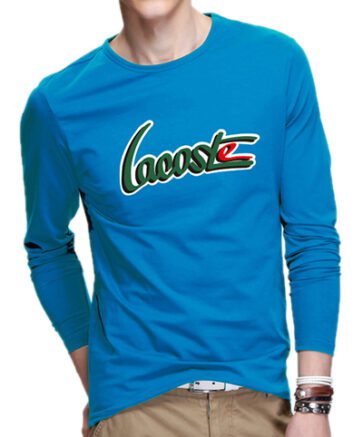 לקוסט-LACSOTE TSHIRT MEN LONG DESGIN - BLUE