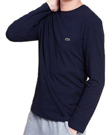 לקוסט-LACSOTE TSHIRT MEN LONG - NAVY BLUE
