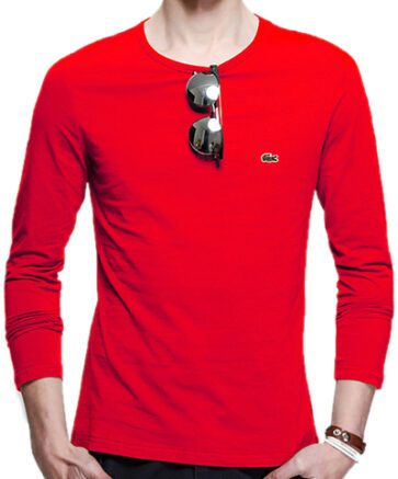 לקוסט-LACSOTE TSHIRT MEN LONG - RED
