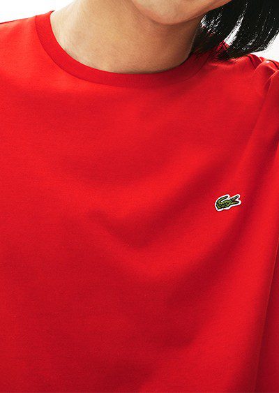 לקוסט-LACSOTE TSHIRT MEN SHORT - Red – תמונה 4