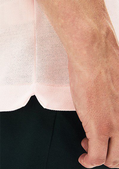 לקוסט-LACSOTE TSHIRT MEN'S POLO SHORT - Light Pink – תמונה 5