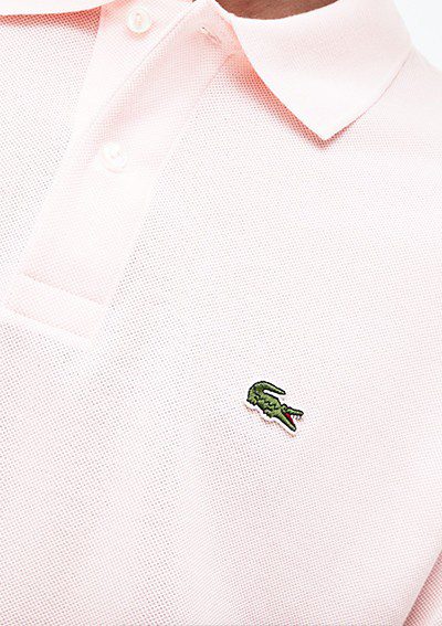 לקוסט-LACSOTE TSHIRT MEN'S POLO SHORT - Light Pink – תמונה 3