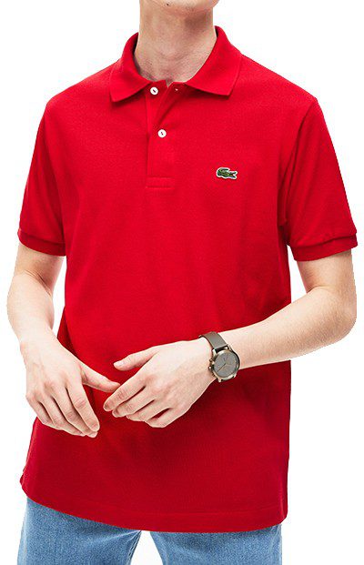 לקוסט-LACSOTE TSHIRT MEN'S POLO SHORT - Red