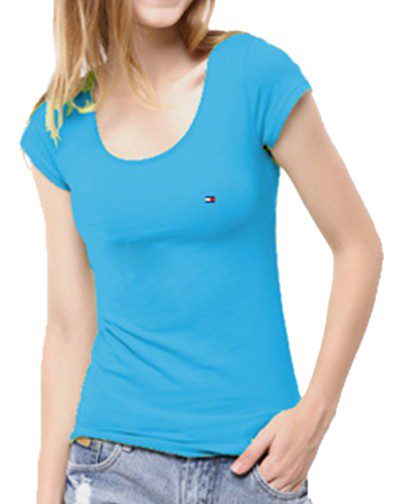 טומי הילפיגר-TOMMY TSHIRT SHORT WOMEN'S - Blue