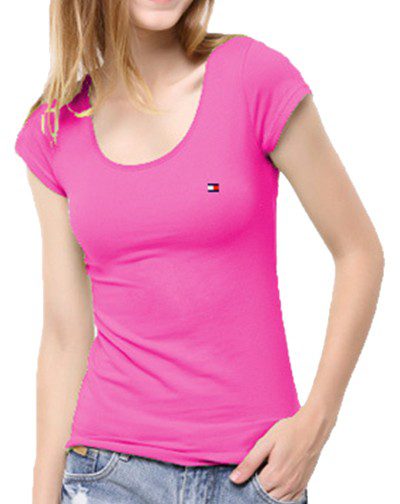 טומי הילפיגר-TOMMY TSHIRT SHORT WOMEN'S - Pink