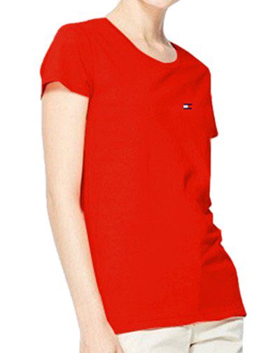 טומי הילפיגר-TOMMY TSHIRT SHORT WOMEN'S - Red