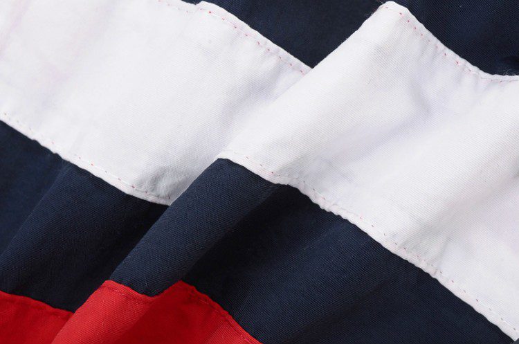 טומי הילפיגר-TOMMY SWIM MEN'S - Venetian Red Black & White – תמונה 3